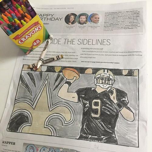 Drew brees coloring book pages staying inside the sidelines arts