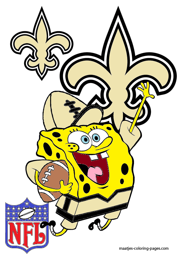 Spongebob new orleans saints by bubbaking on