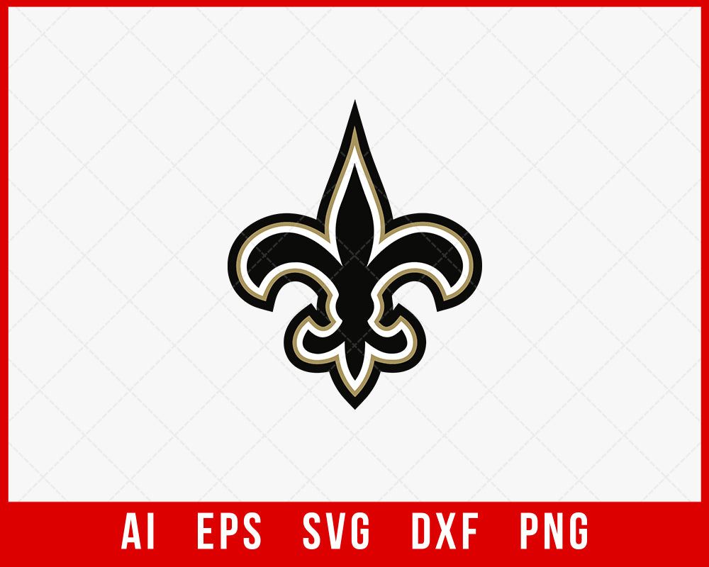 New orleans saints team logo silhouette creative design maker â
