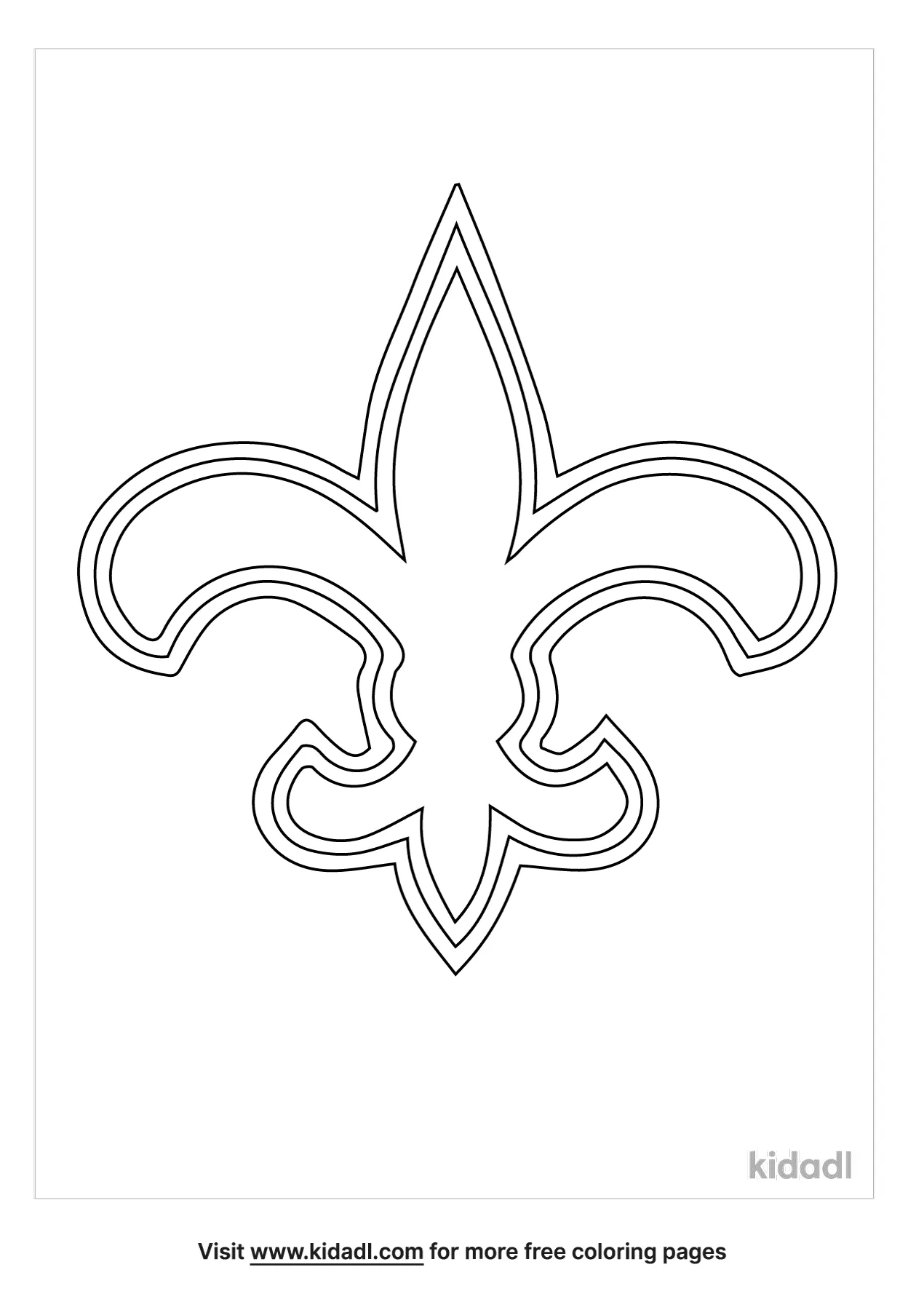 Free new orleans saints logo coloring page coloring page printables