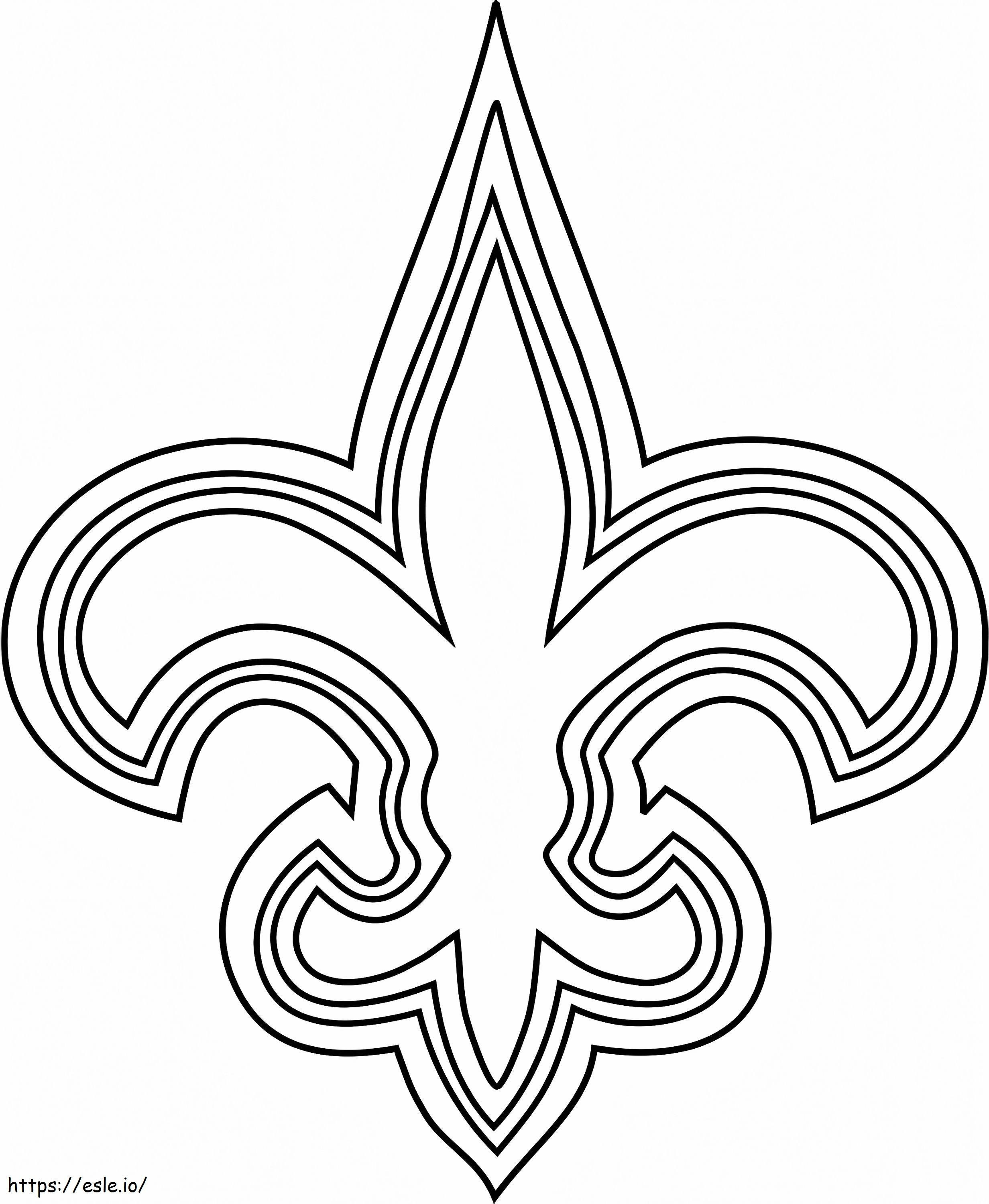 New orleans saints logo coloring page