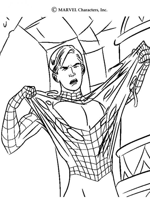 Spiderman transformation coloring pages