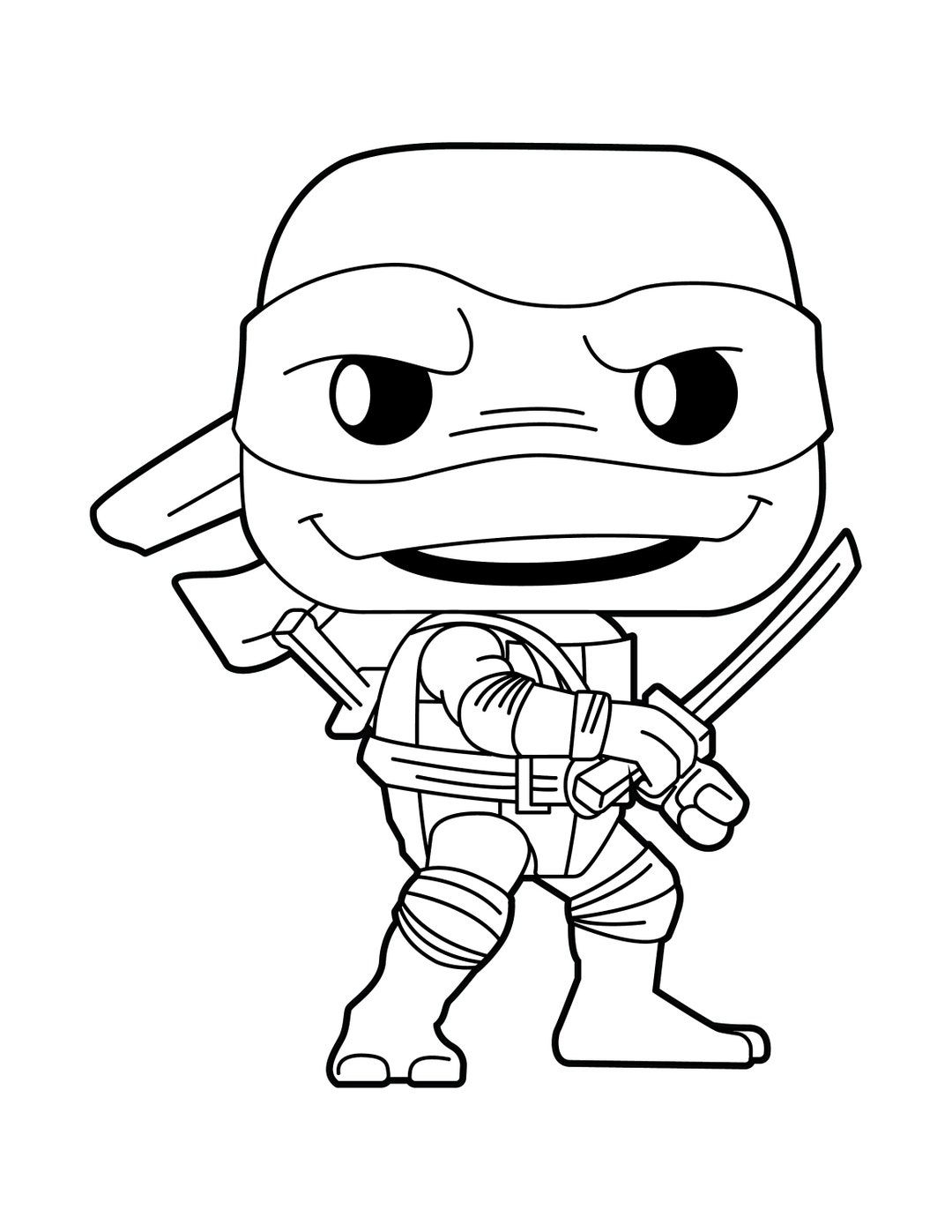 Leo from ninja turtles mutant mayhem movie coloring page