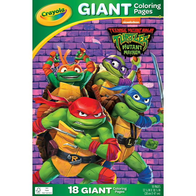 Crayola teenage mutant ninja turtles giant coloring pages coloring pages gift unisex child