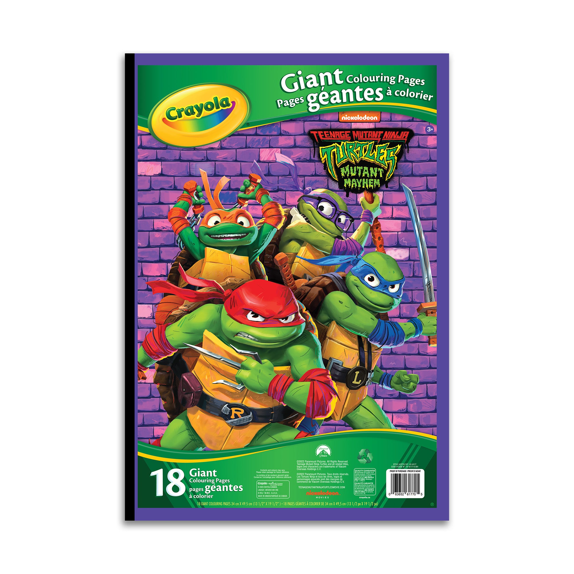 Crayola giant colouring pages teenage mutant ninja turtles â crayola nada