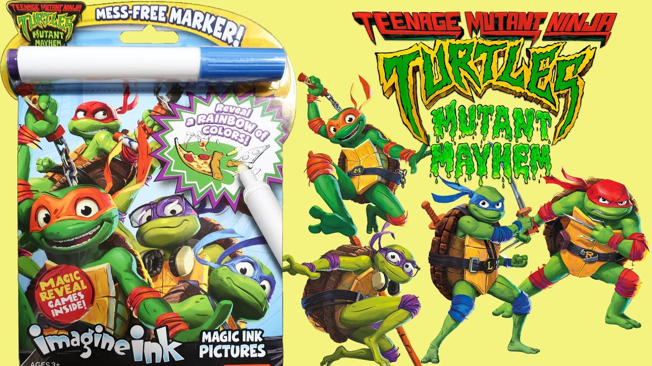 Teenage mutant ninja turtles mutant mayhem imagine ink coloring book fun coloring and activities