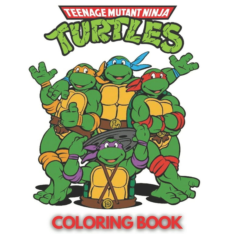 Teenage mutant ninja turtles coloring book coloring book for kids teens and adults giant high quality paperback