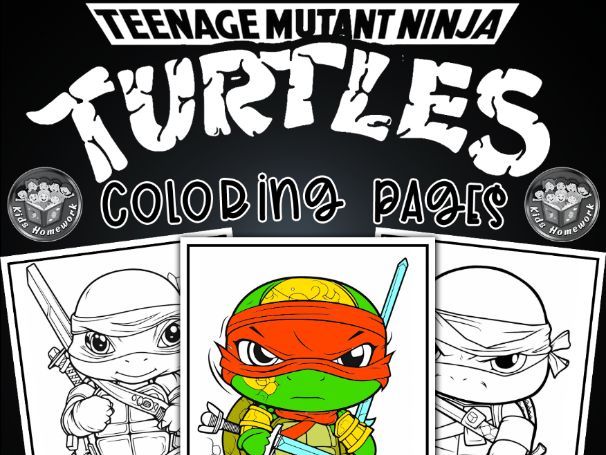 Baby ninja turtles coloring pages i cute baby ninjas characters coloring sheets teaching resources