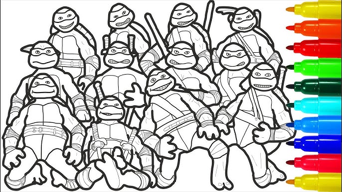 Teenage utant ninja turtles coloring pages color fro new teaser trailer how to color tnt