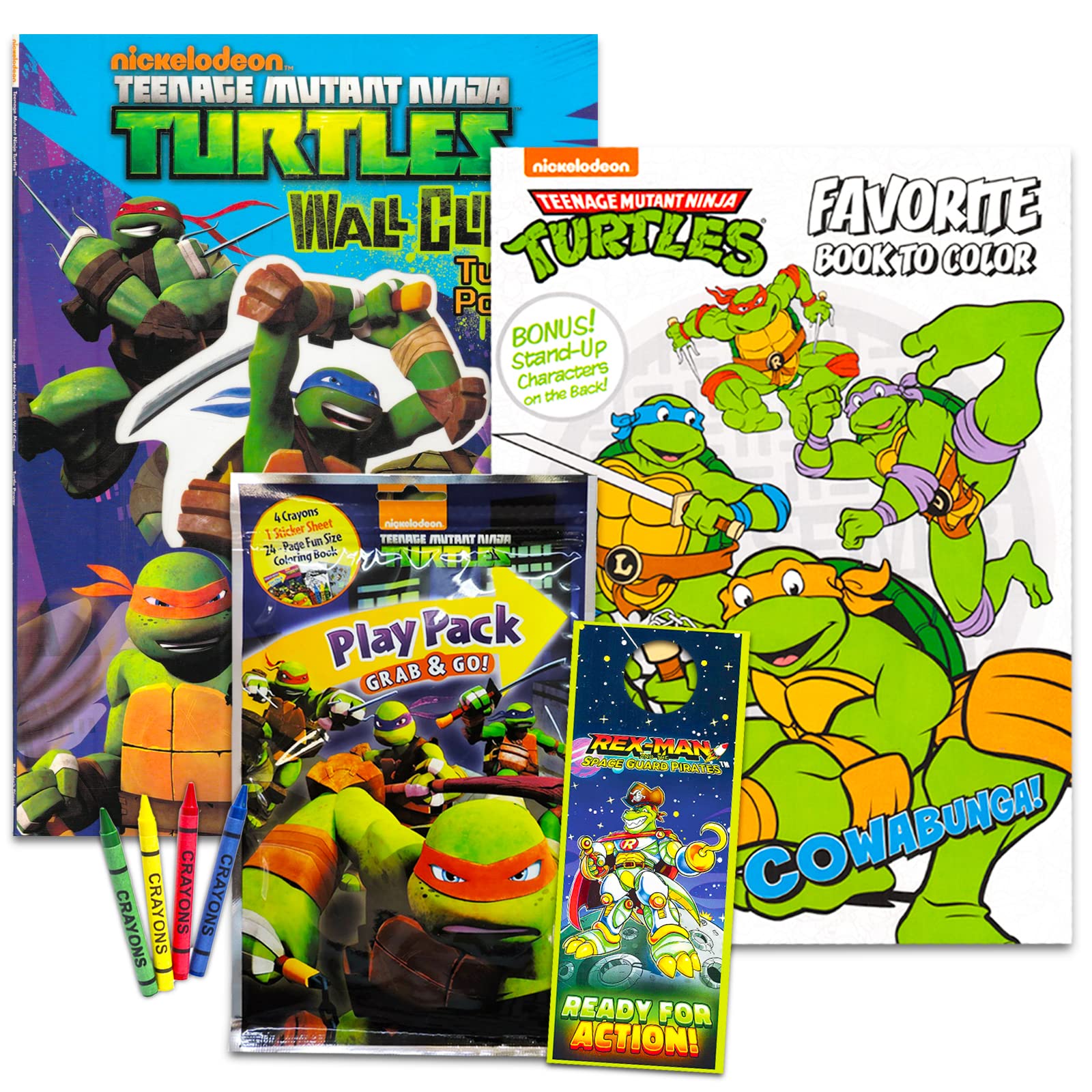 Teenage mutant ninja turtles coloring and activity book set with stickers tmnt coloring and activity books over stickers toys games