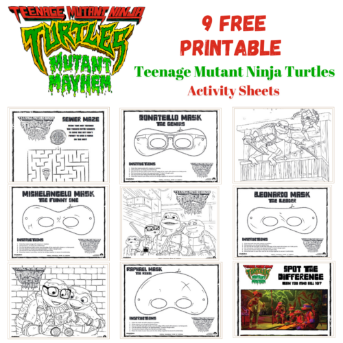 Free teenage mutant ninja turtles mutant mayhem printable activity sheets free tmnt printable activity sheets