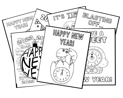 Happy new year coloring pages â free coloring pages to celebrate new years â the wild wild west parenting teaching blog