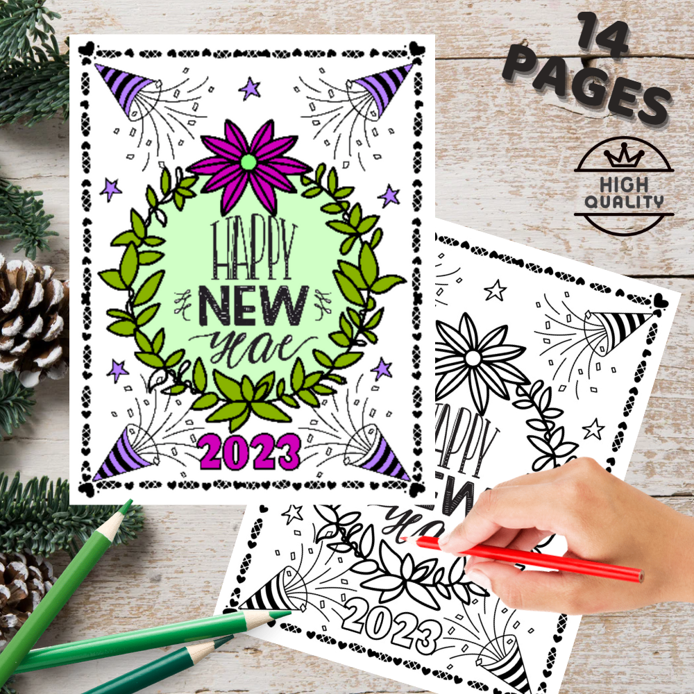 New year coloring pages no prep new year coloring pages made by teachers