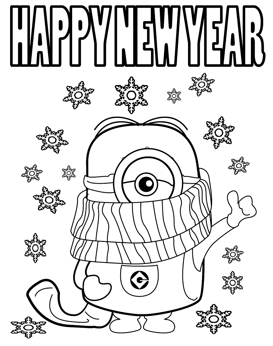 New years coloring pages printable for free download