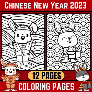Chinese new year coloring pages mindfulness lunar new year