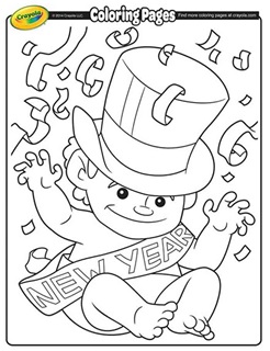 New years day free coloring pages