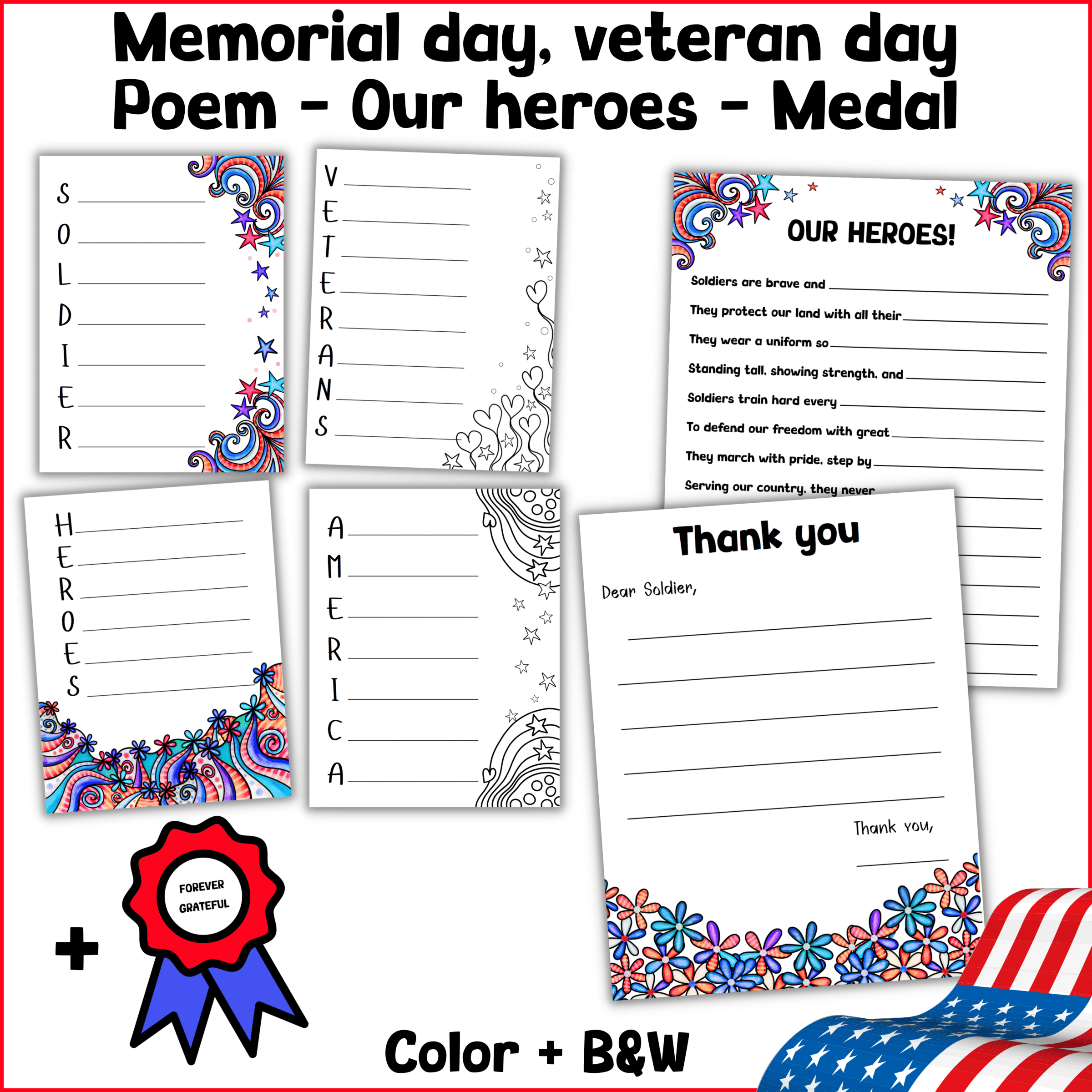 Memorial day acrostic poem