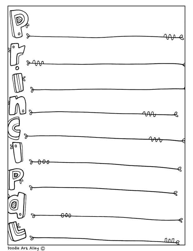 Poetry printables and coloring pages