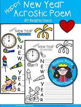 A acrostic poem happy new year by regina davis tpt