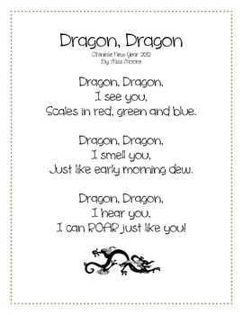 Year of the dragon chinese new year poetry colouring year of the dragon preschool songs chinese new year activities