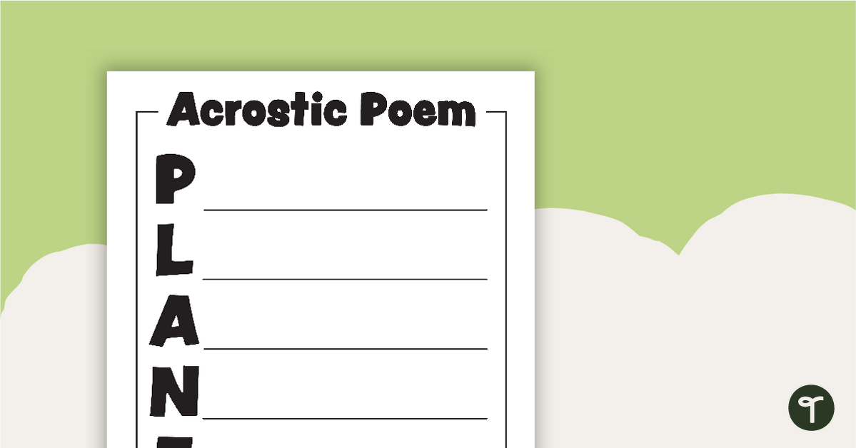 Acrostic poem template