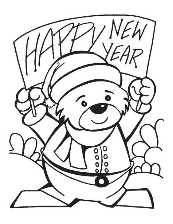 New years coloring pages printable for free download