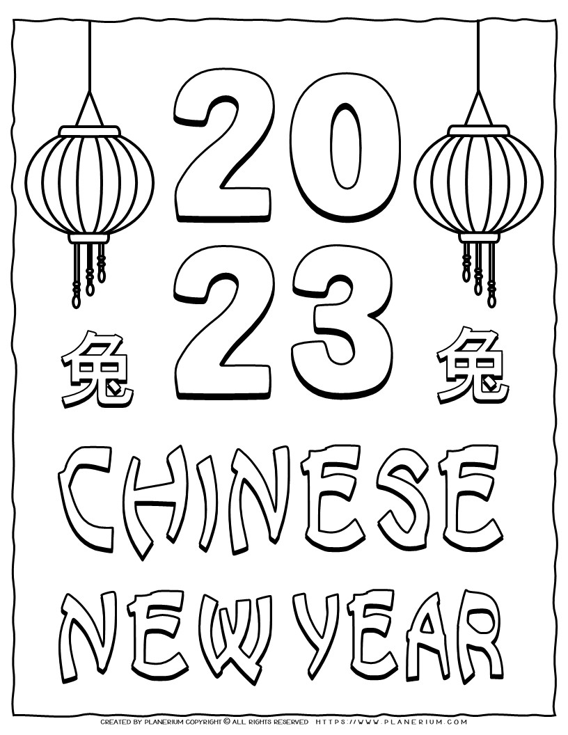 Chinese new year coloring page