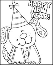 Coloring page for new year