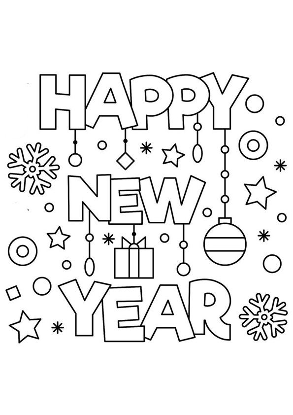 Coloring pages new year coloring pages for adults