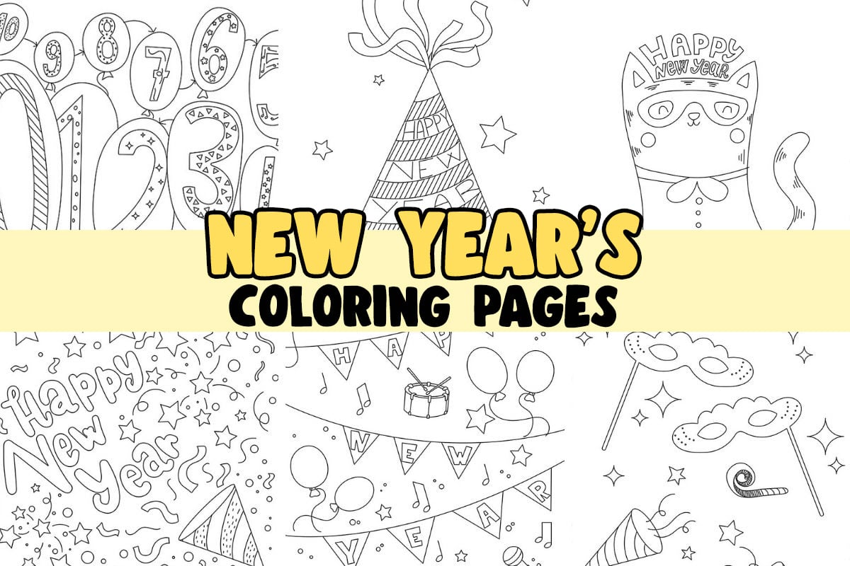 New years coloring pages free printables