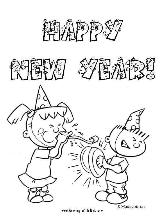 Free new years eve coloring pages and learning activities new year coloring pages happy new year cards coloring pages