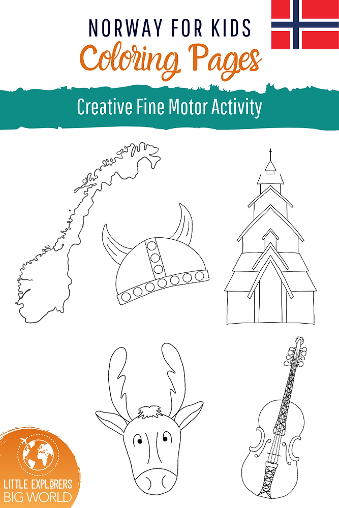 Norway coloring page freebie