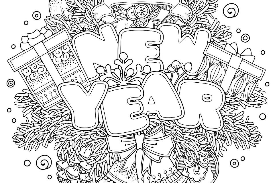 Happy new year free coloring pages for kids to wele the new year printables mom