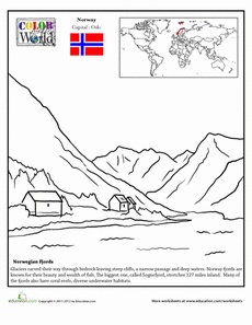 Norway worksheet education norway world thinking day coloring pages