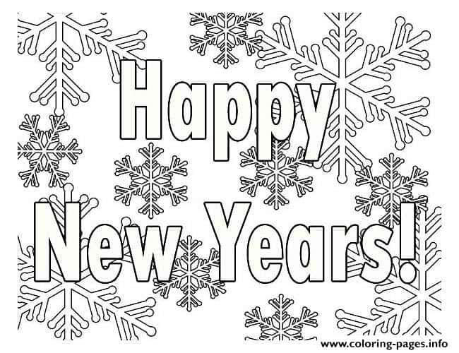 Free new years coloring pages