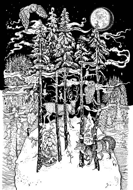 February norway stock illustrations royalty