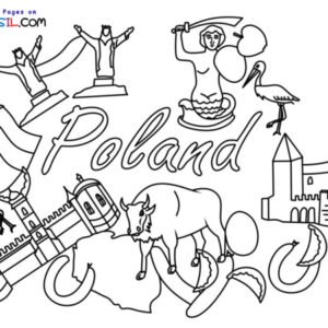 Poland coloring pages printable for free download