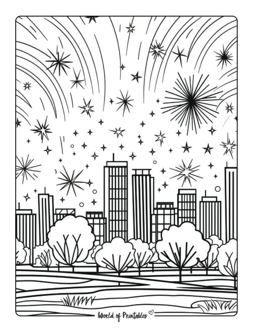 New year coloring sheets