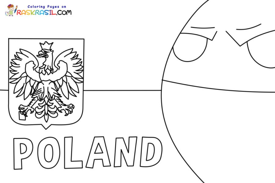 Poland coloring pages printable for free download