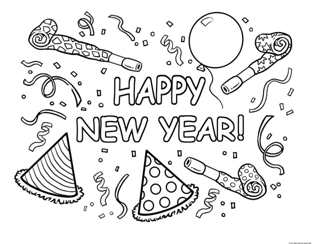 Free new years coloring pages