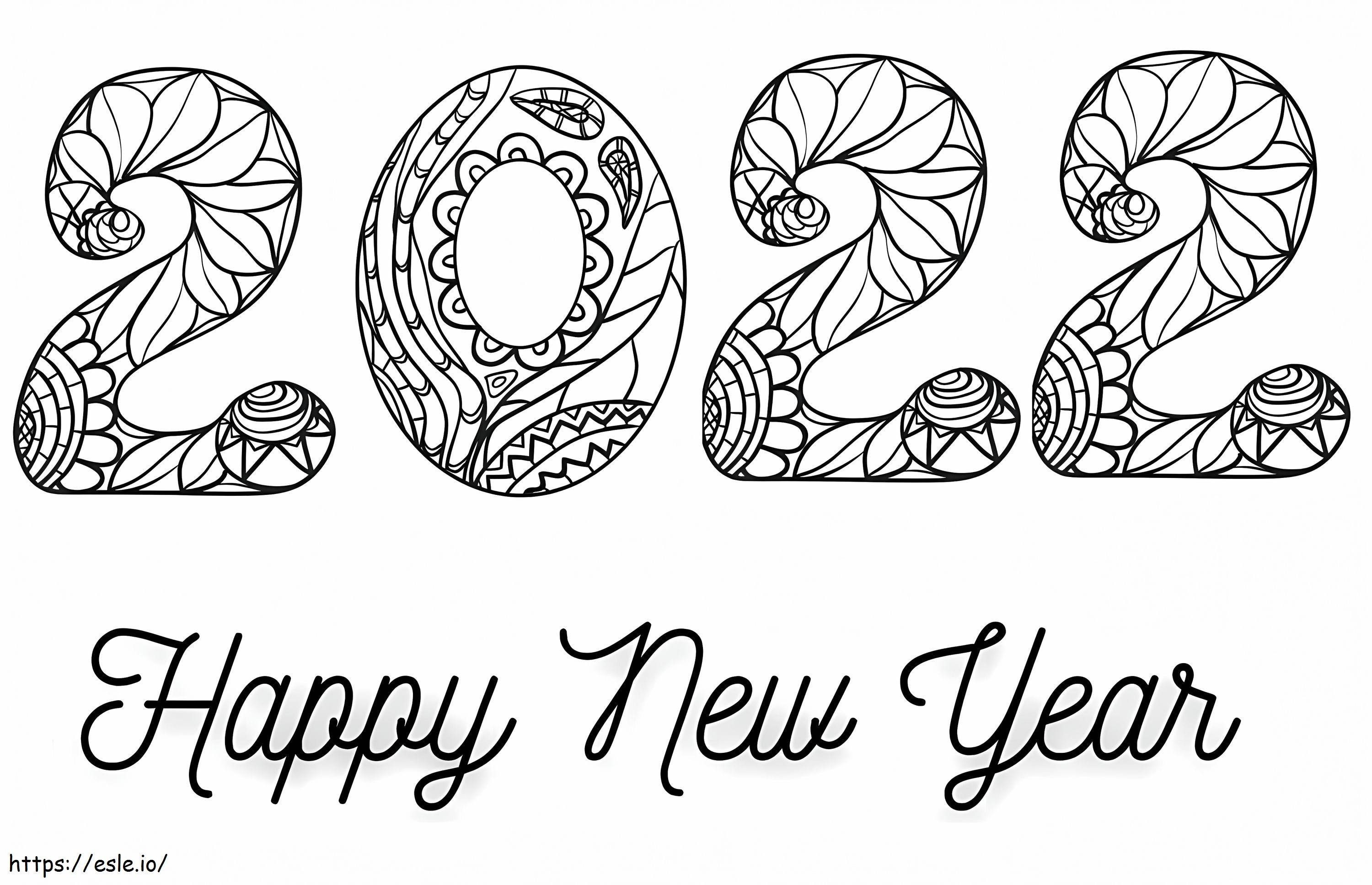 Free new year coloring page