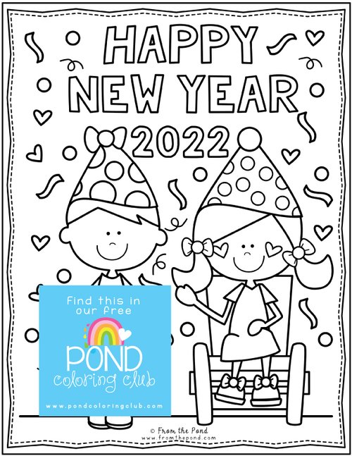 New year â pond coloring club