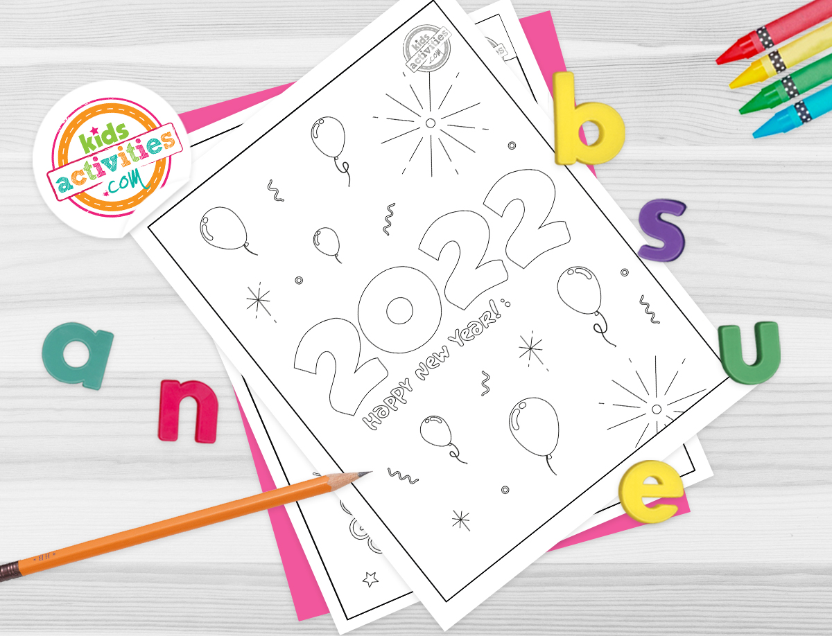 Free new years coloring pages to print color kids activities blog