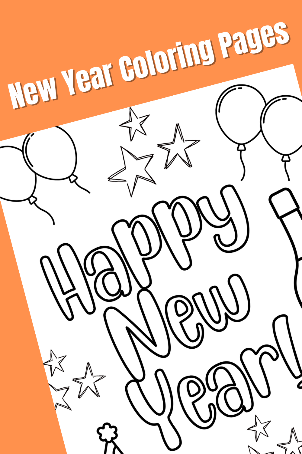 Free happy new year coloring pages for kids