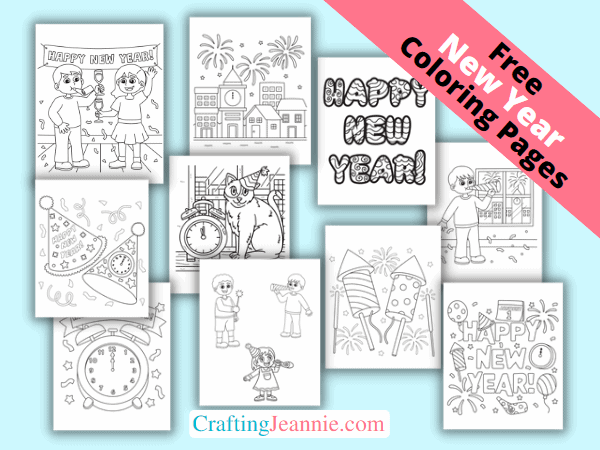 New year coloring pages