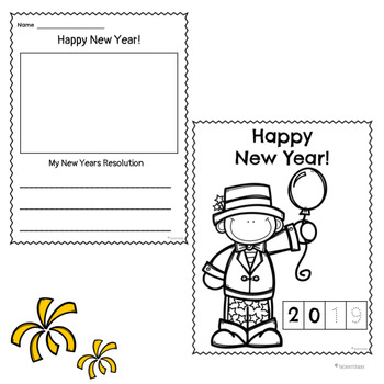 New years coloring pages by the confetti teacher tpt