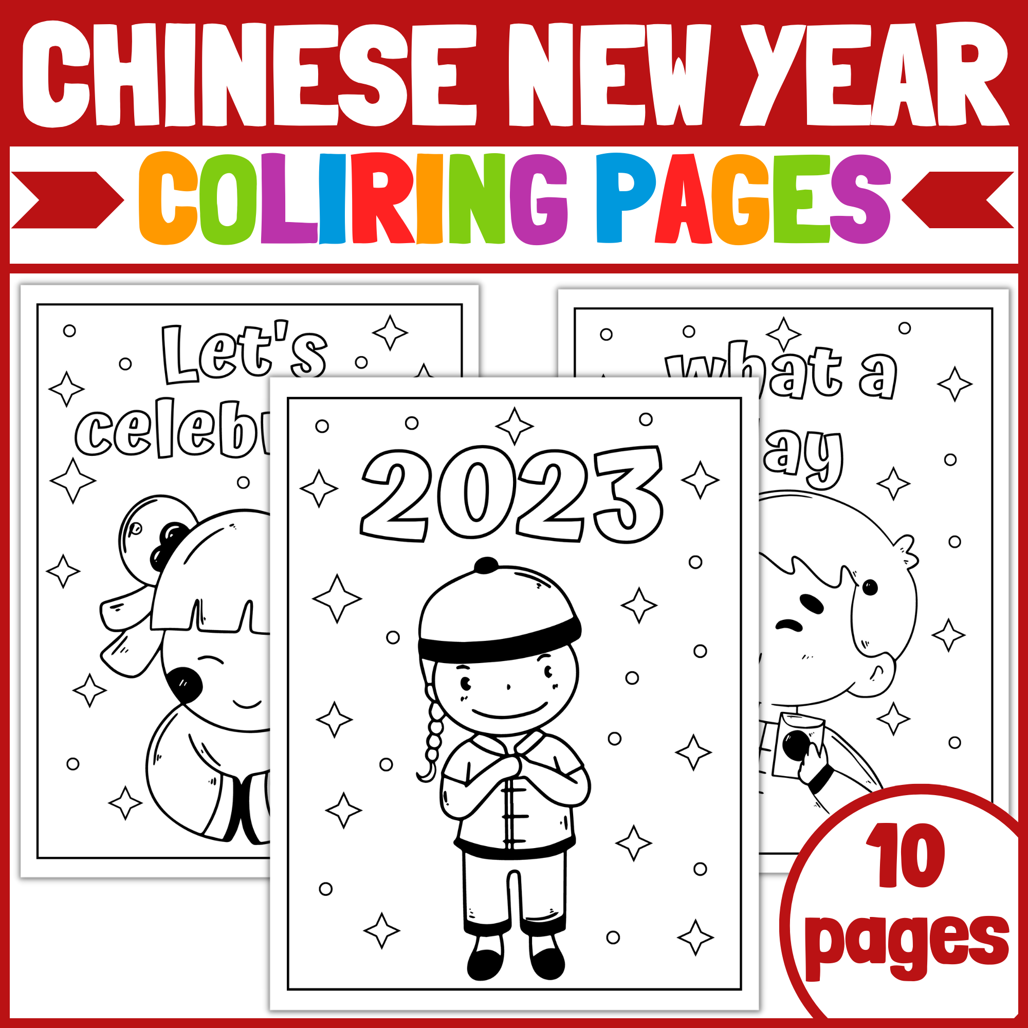 Chinese new year coloring pages chinese new year activities made by teachers