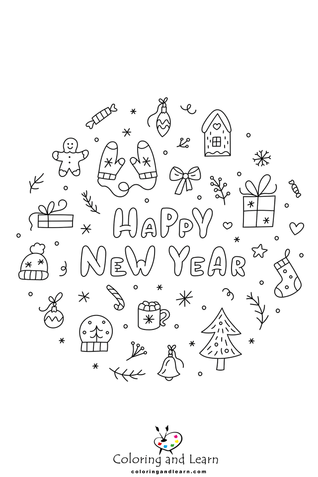 New year coloring pages rprintablecoloringpage