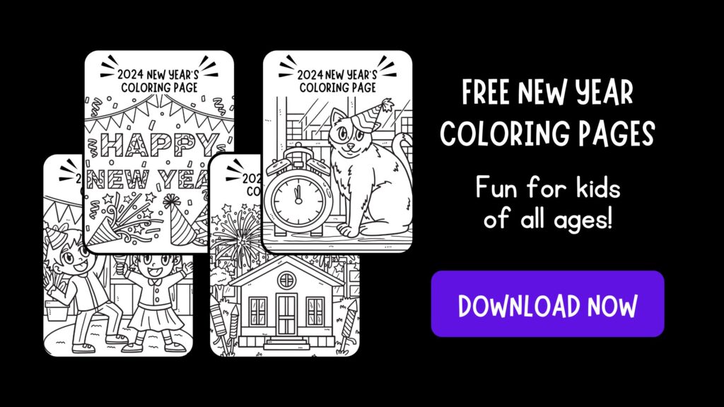 Free printable new year coloring pages