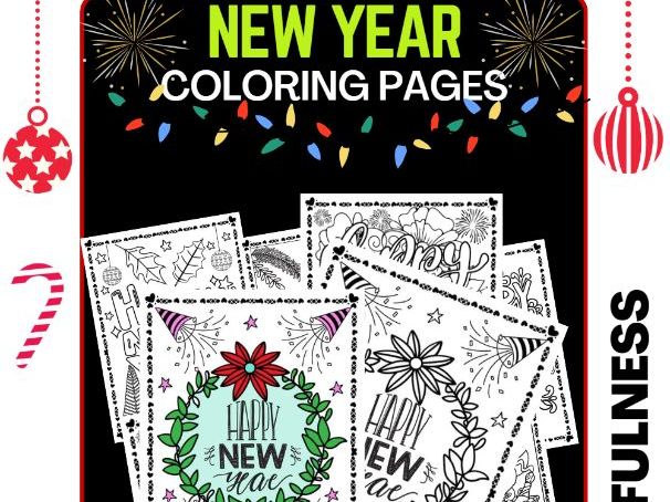 New year coloring pages no prep new year coloring pages teaching resources